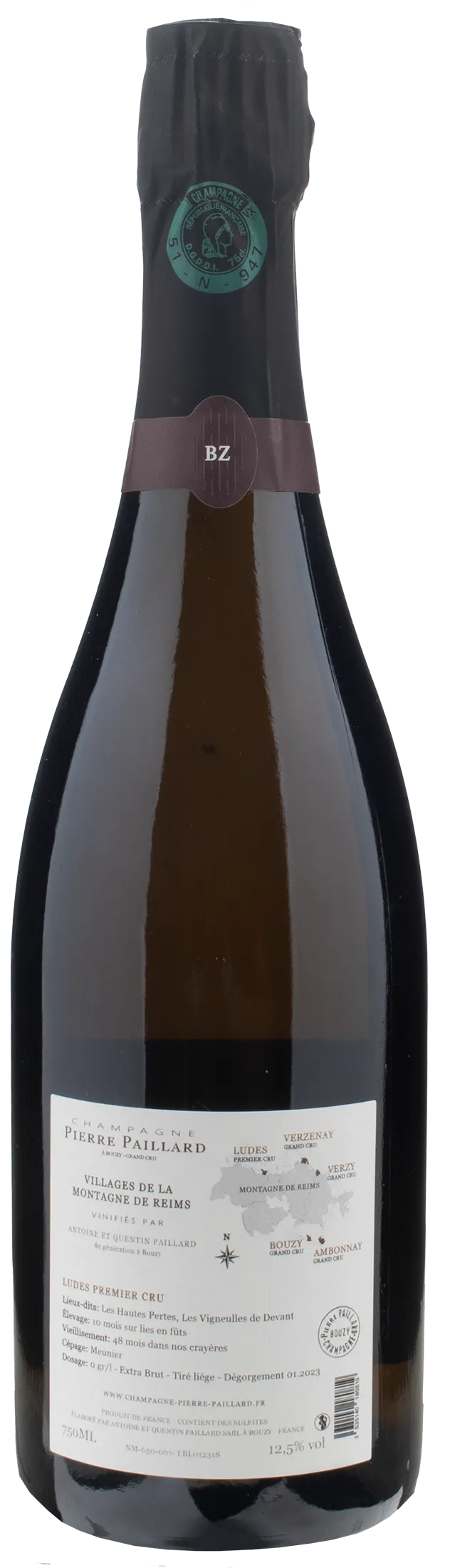Pierre Paillard Champagne 1er Cru Ludes Meunier Extra Brut Vieilles Vignes 2018
