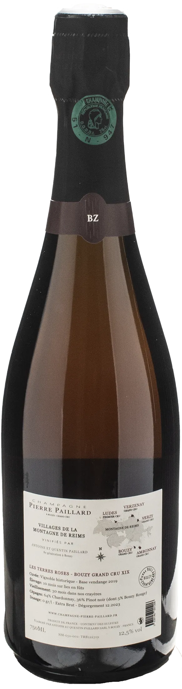 Pierre Paillard Champagne Grand Cru Les Terres Roses Extra Brut Rosè 2019