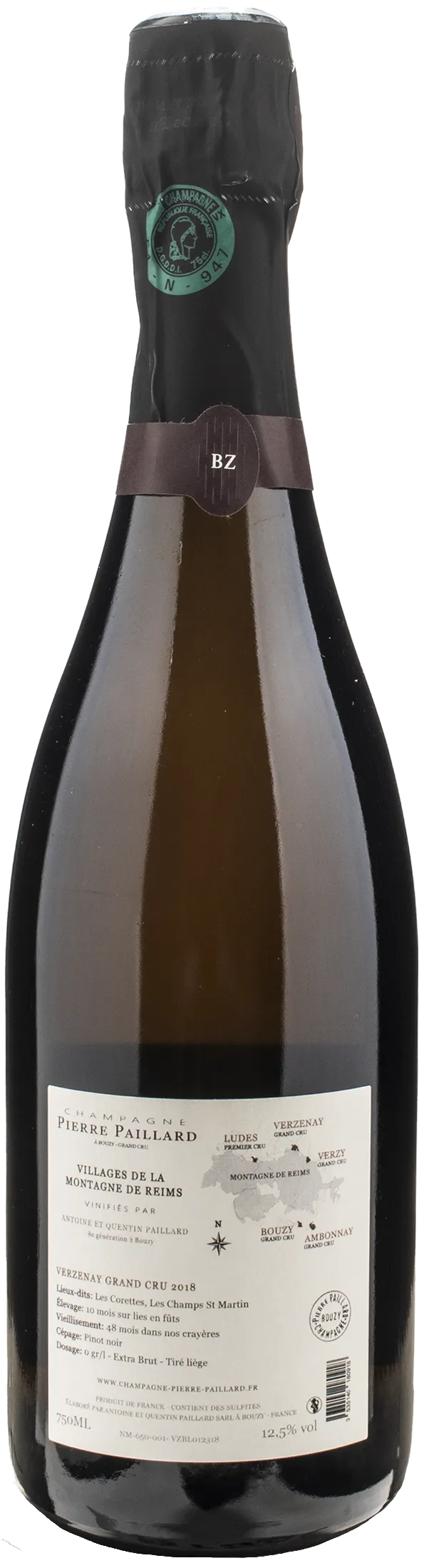 Pierre Paillard Champagne Grand Cru Verzenay Vieilles Vignes 2018