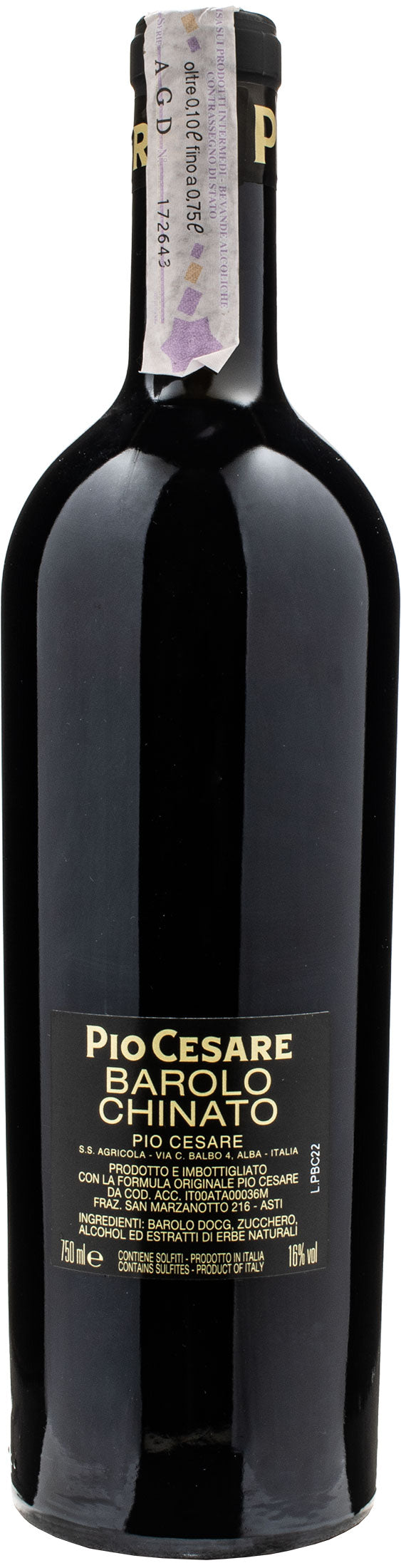 Pio Cesare Barolo Chinato Ricetta Esclusiva