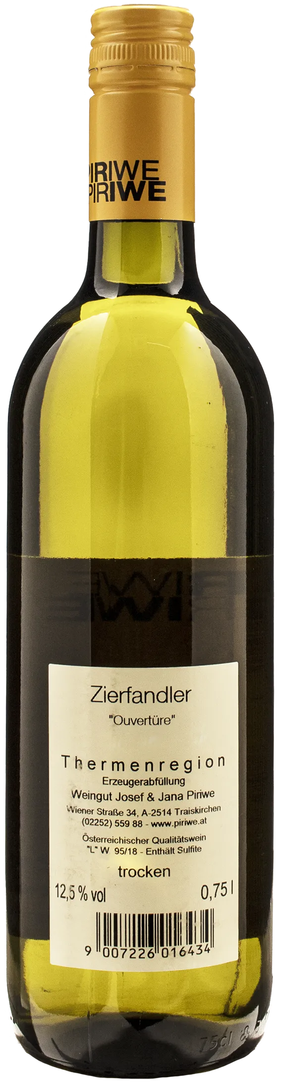 Piriwe Zierfandel Trocken Overture 2017
