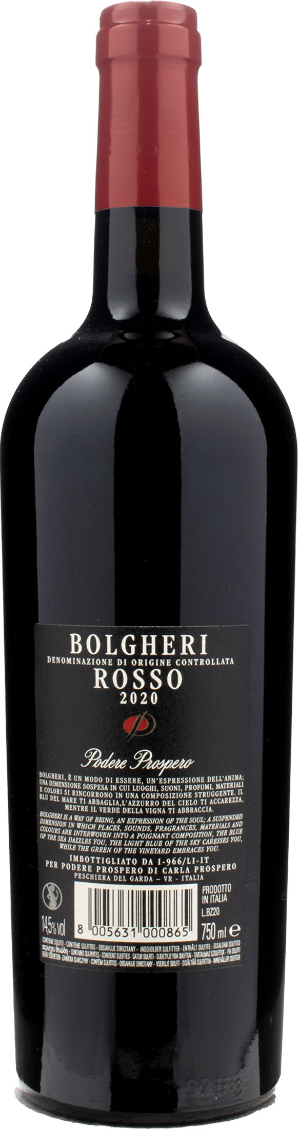 Podere Prospero Bolgheri Rosso 2020