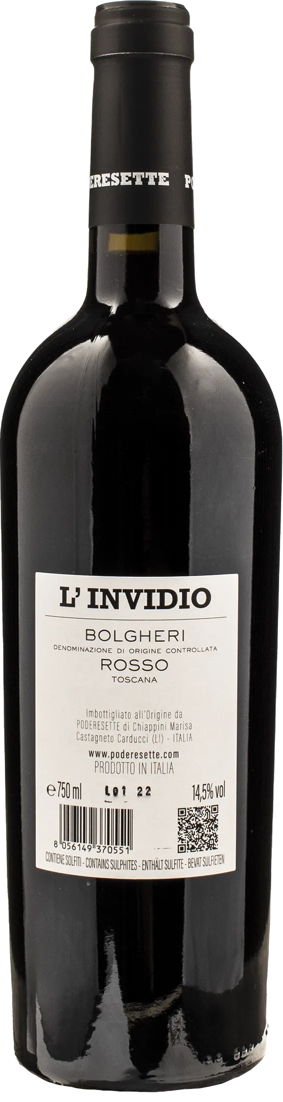 Podere Sette Bolgheri Rosso L'Invidio 2022