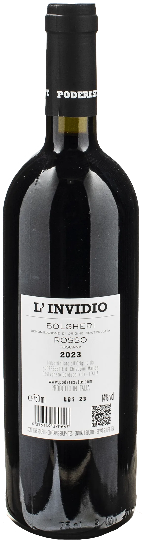 Podere Sette Bolgheri Rosso L'Invidio 2023