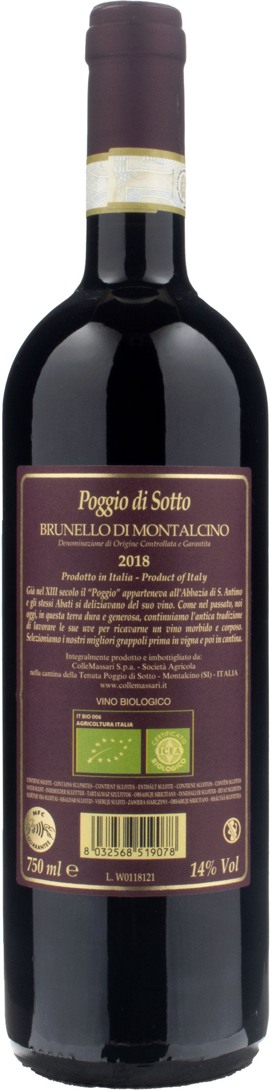 Poggio di Sotto Brunello di Montalcino 2018