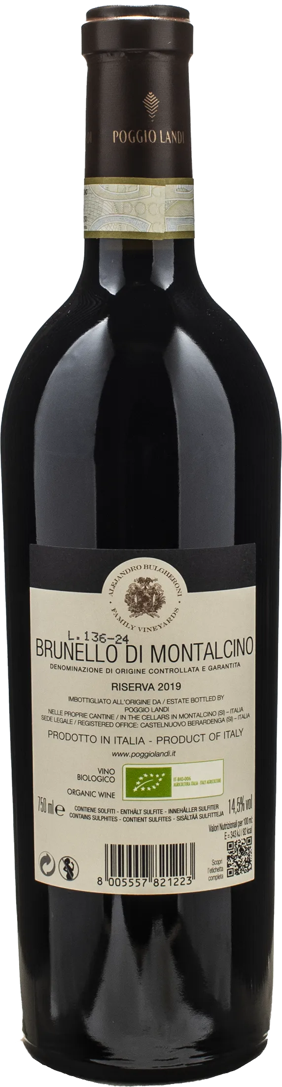 Poggio Landi Brunello di Montalcino Riserva 2019