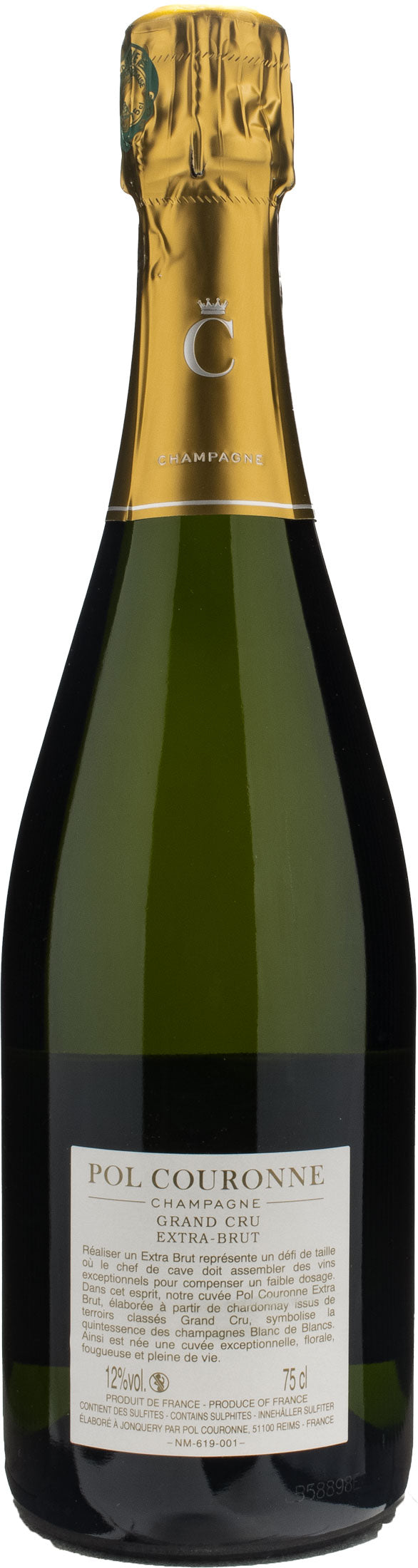 Pol Couronne Champagne Grand Cru Blanc de Blancs Extra Brut