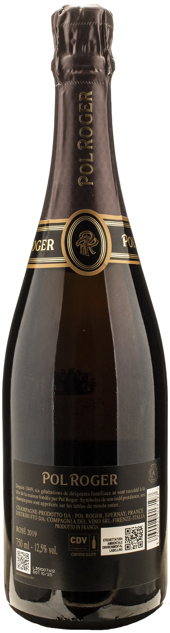Pol Roger Champagne Rosè Brut 2019