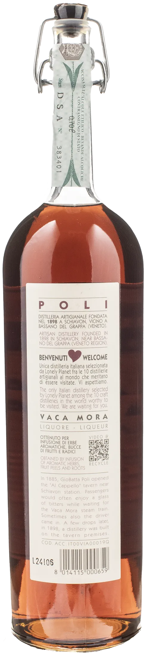 Poli Distillerie Vaca Mora Amaro Liquore
