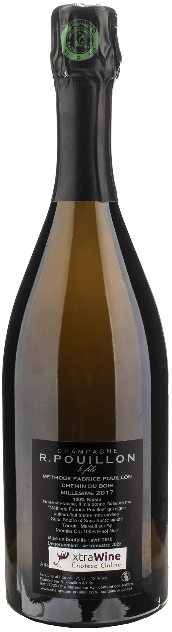R. Pouillon Champagne 1er Cru Chemin du Bois Millesime 2017