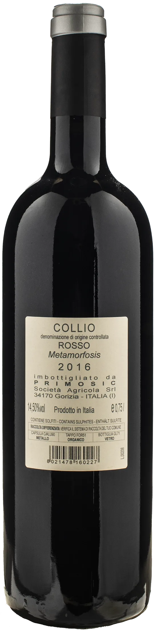 Primosic Collio Rosso Metamorfosis 2016