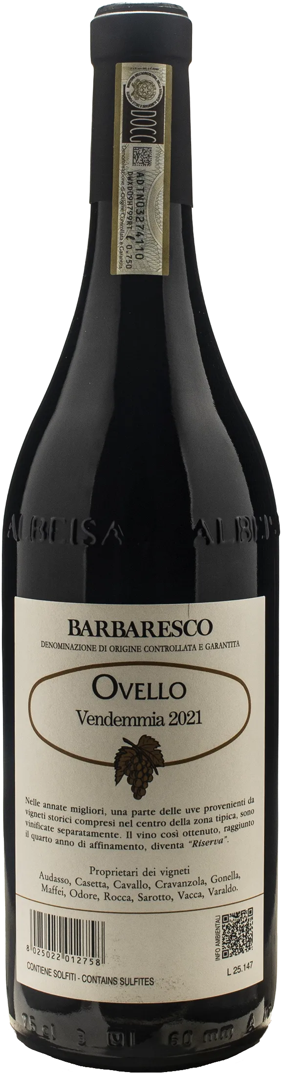Produttori del Barbaresco Barbaresco Ovello Riserva 2021