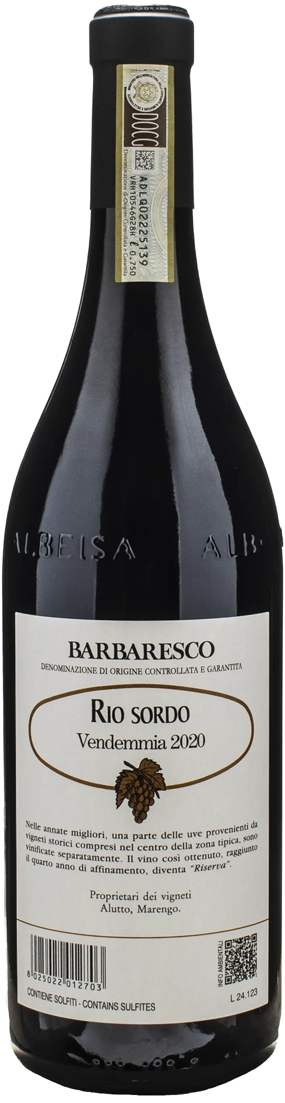Produttori del Barbaresco Barbaresco Rio Sordo Riserva 2020