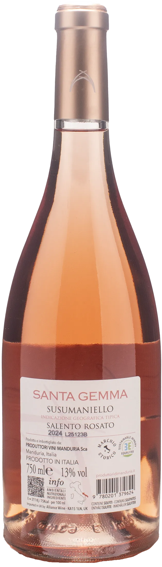 Produttori di Manduria Susumaniello Santa Gemma Rosè 2024