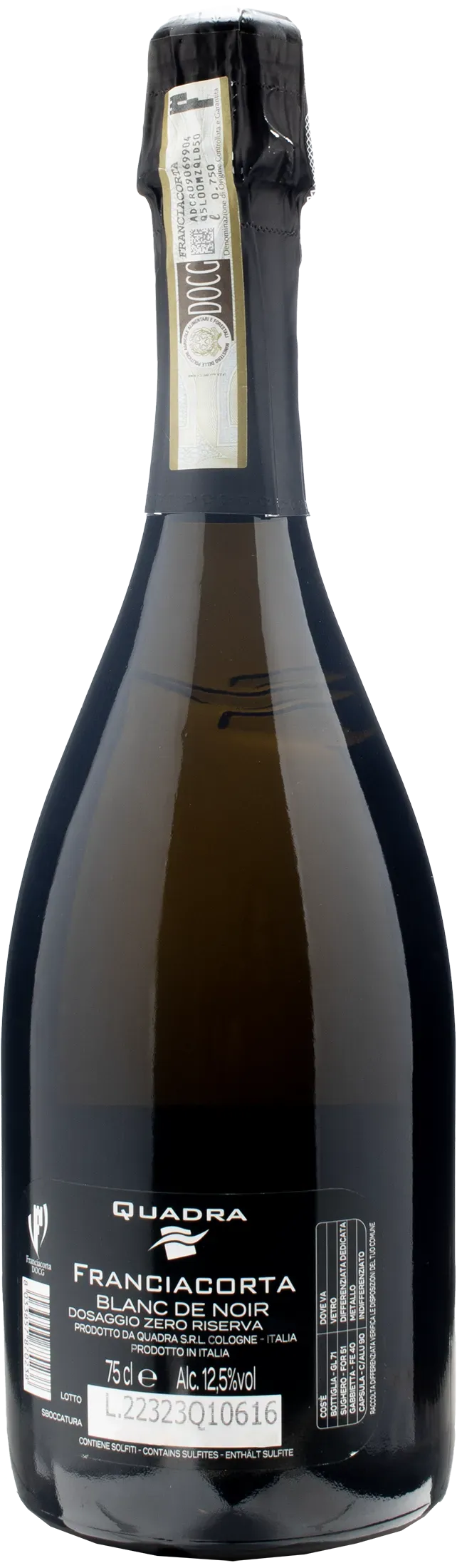 Quadra Franciacorta QZero Nero Blanc De Noir Dosaggio Zero Riserva 2016