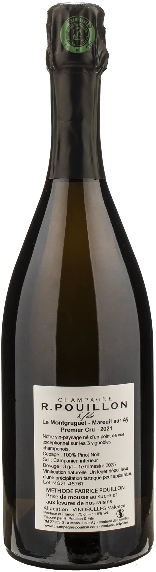 R. Pouillon Champagne 1er Cru Extra Brut Le Montgruguet 2021
