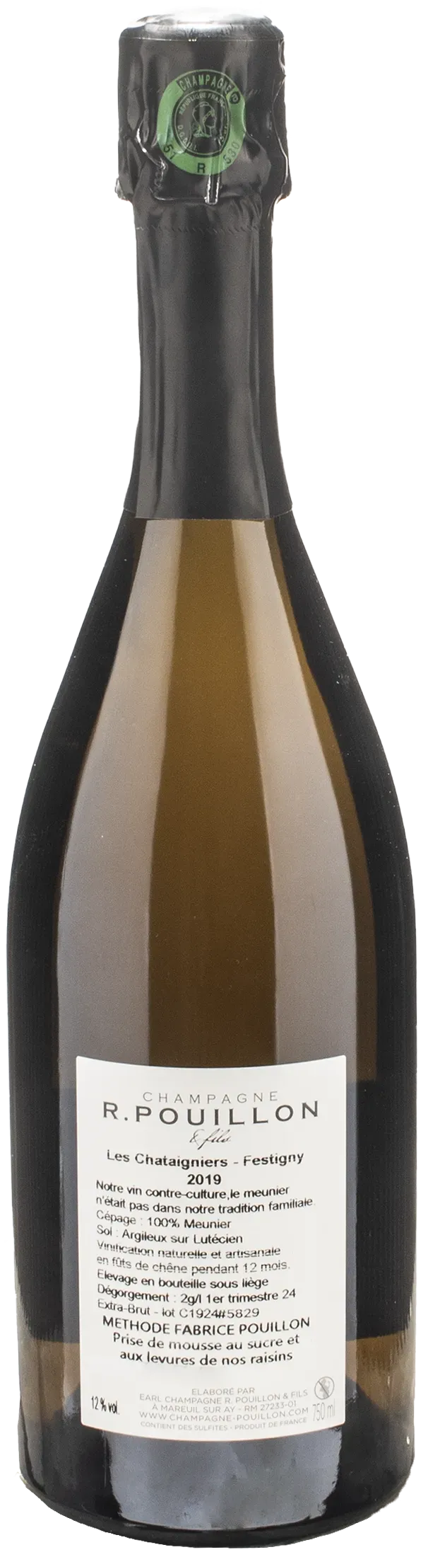 R. Pouillon Champagne Extra Brut Les Chataigniers 2019