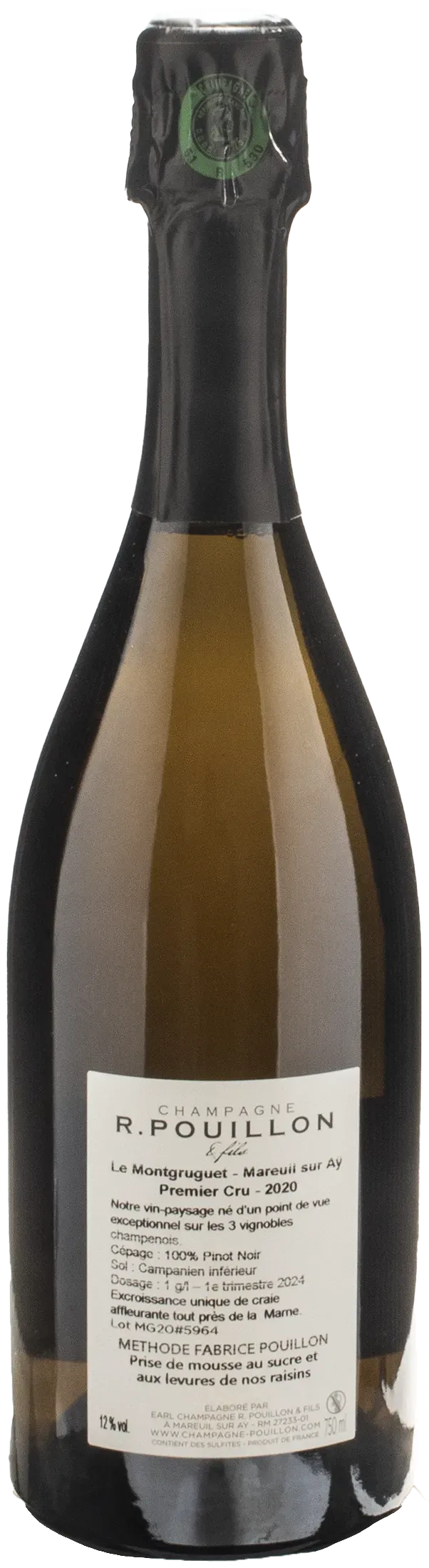 R. Pouillon Champagne 1er Cru Extra Brut Le Montgruguet 2020
