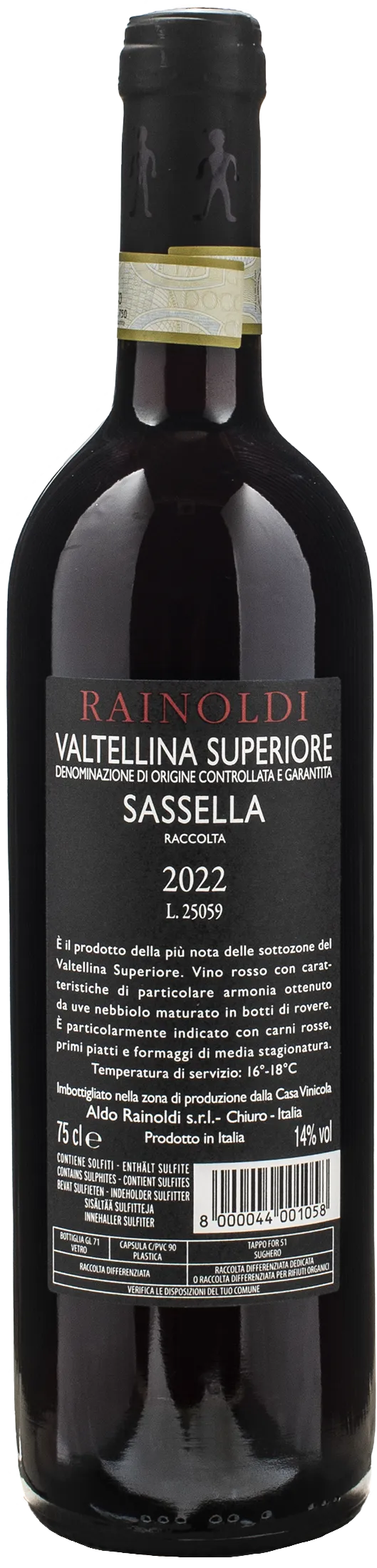Rainoldi Valtellina Superiore Sassella 2022