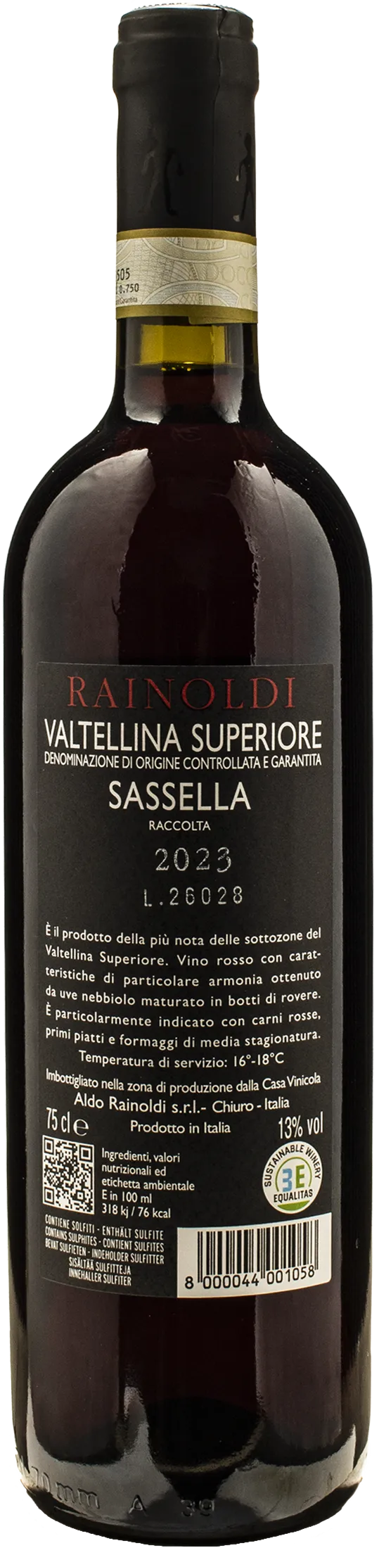 Rainoldi Valtellina Superiore Sassella 2023