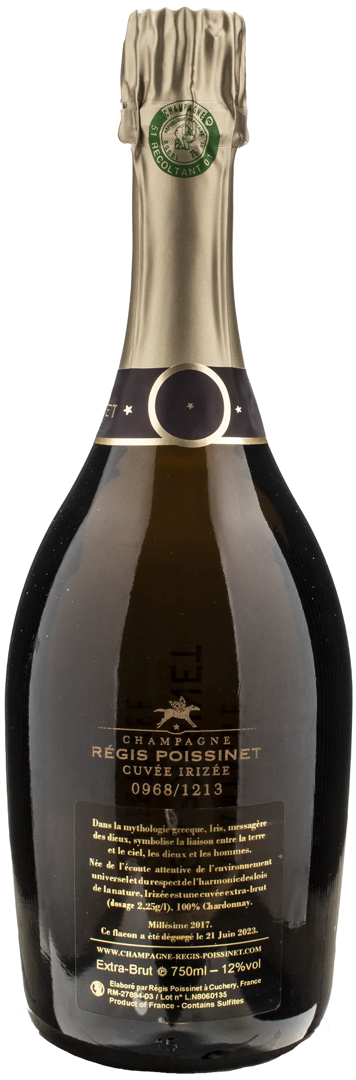 Regis Poissinet Champagne Cuvee Irizee Chardonnay Extra Brut Millesime 2017