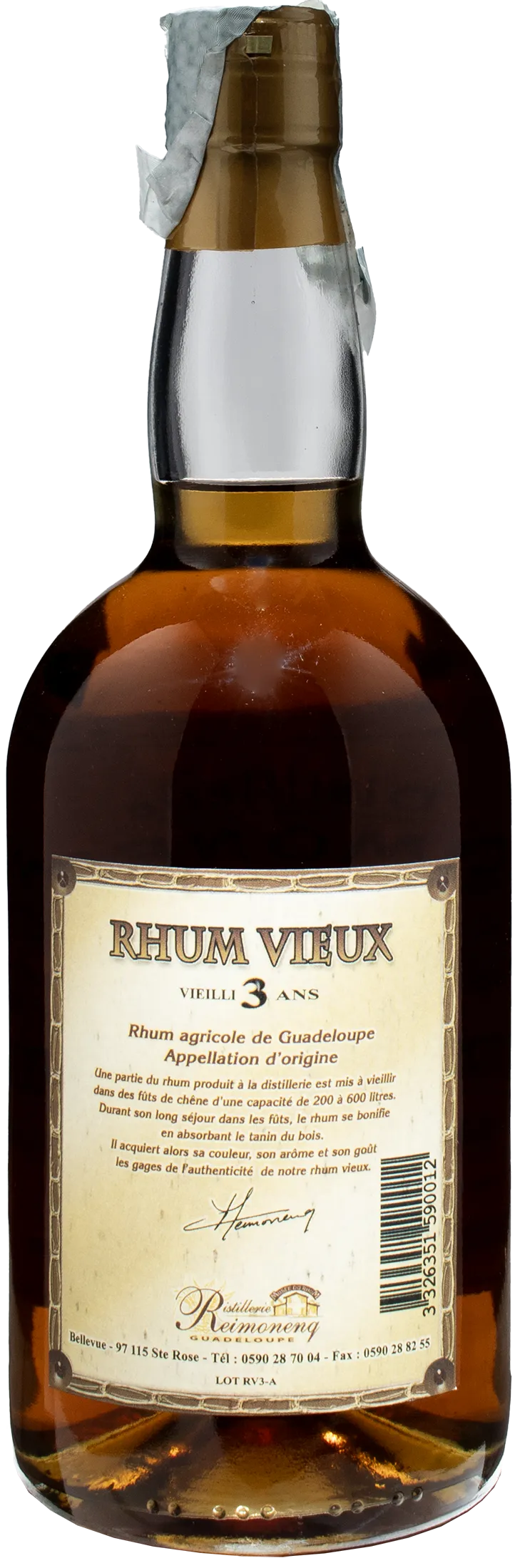 Reimonenq Rhum Agricole Vieux 3 Ans 0.7L