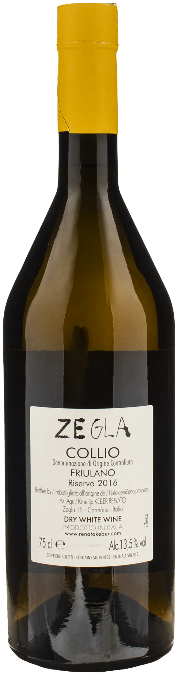 Renato Keber Collio Friulano Zegla Riserva 2016