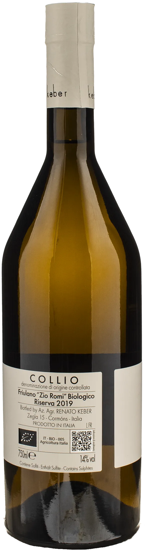 Renato Keber Collio Friulano Zio Romi Riserva 2019