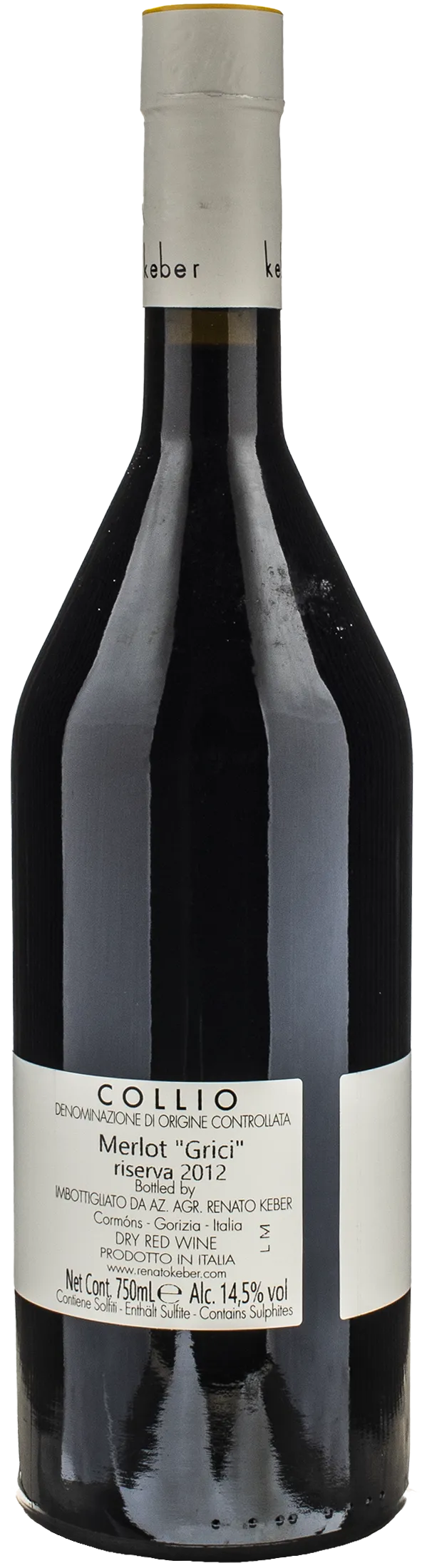 Renato Keber Collio Merlot Grici Riserva 2012
