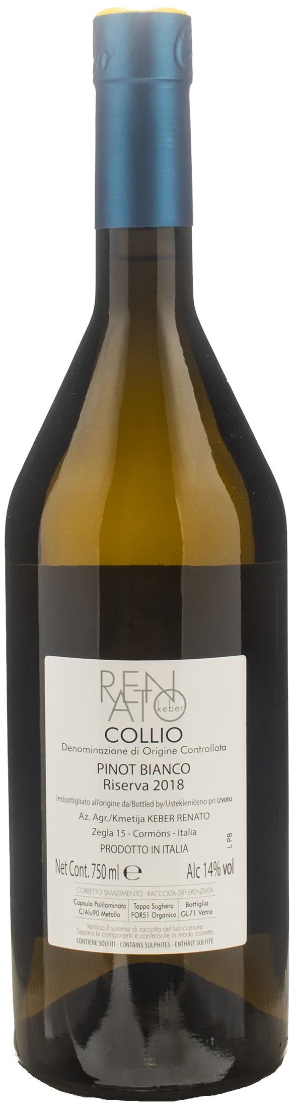 Renato Keber Collio Pinot Bianco Riserva 2018
