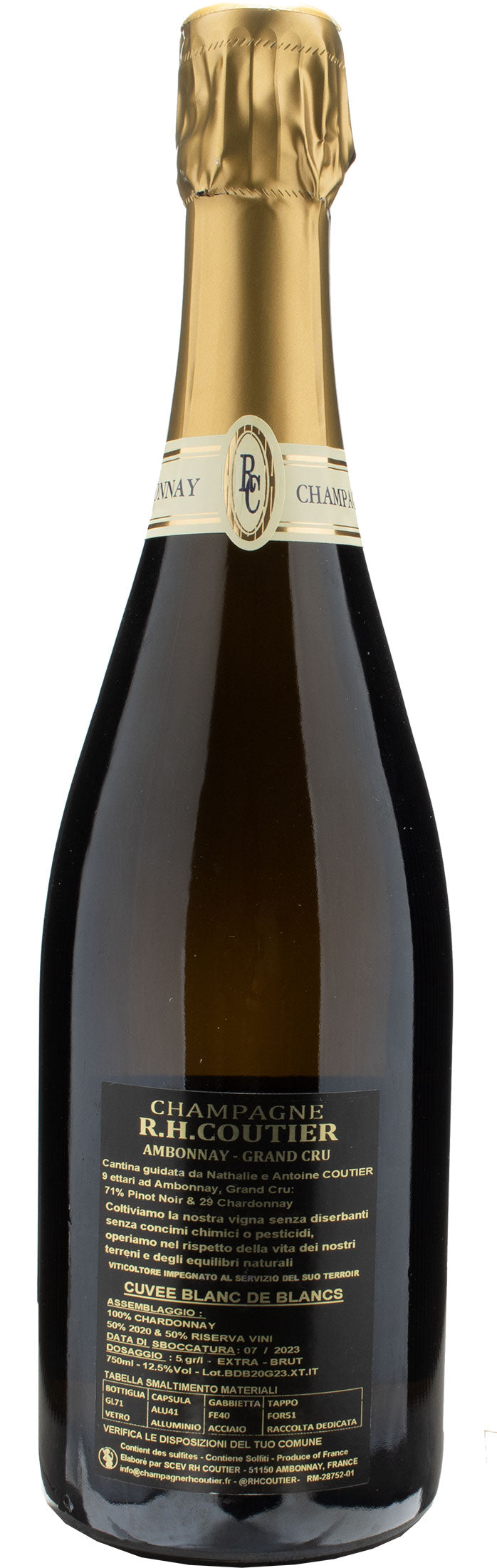 R.H. Coutier Champagne Grand Cru Cuvee Blanc de Blancs Extra Brut