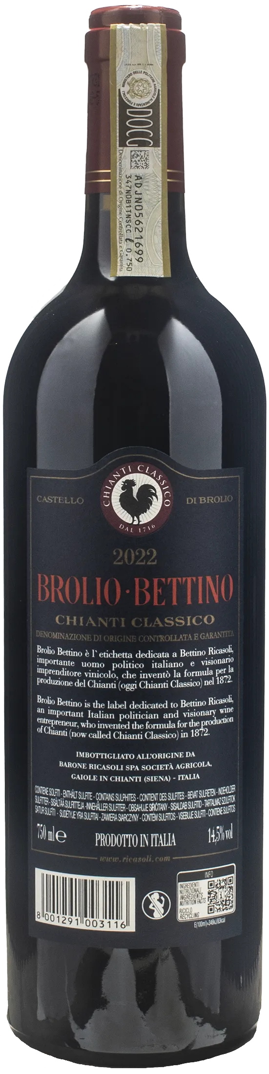 Ricasoli 1141 Castello Di Brolio Chianti Classico Brolio Bettino 2022