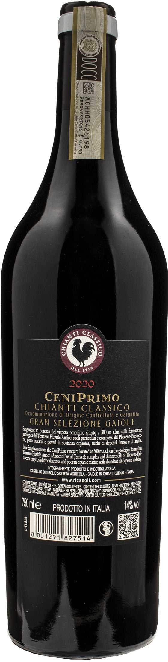 Ricasoli 1141 Chianti Classico Gran Selezione Ceniprimo 2020