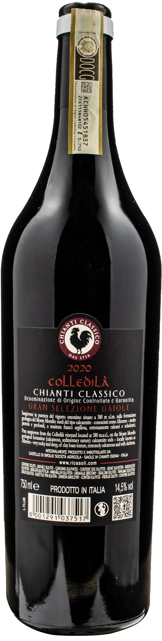 Ricasoli 1141 Chianti Classico Gran Selezione Colledila Gaiole 2020