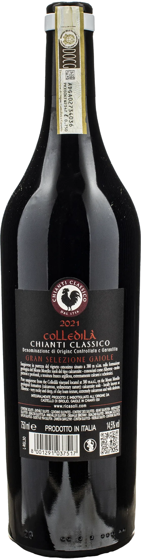 Ricasoli 1141 Chianti Classico Gran Selezione Colledila Gaiole 2021