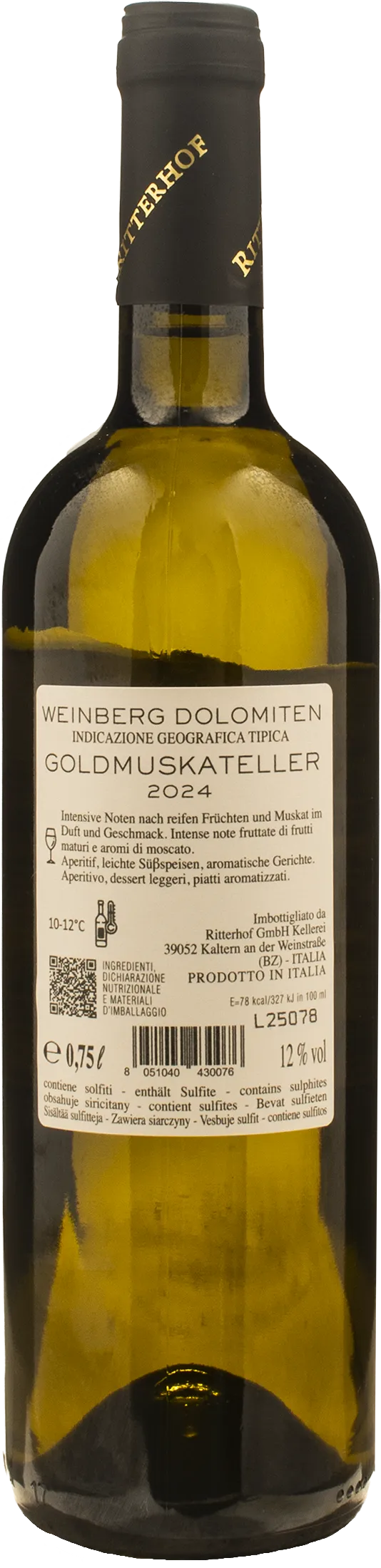 Ritterhof Goldmuskateller Moscato Giallo 2024