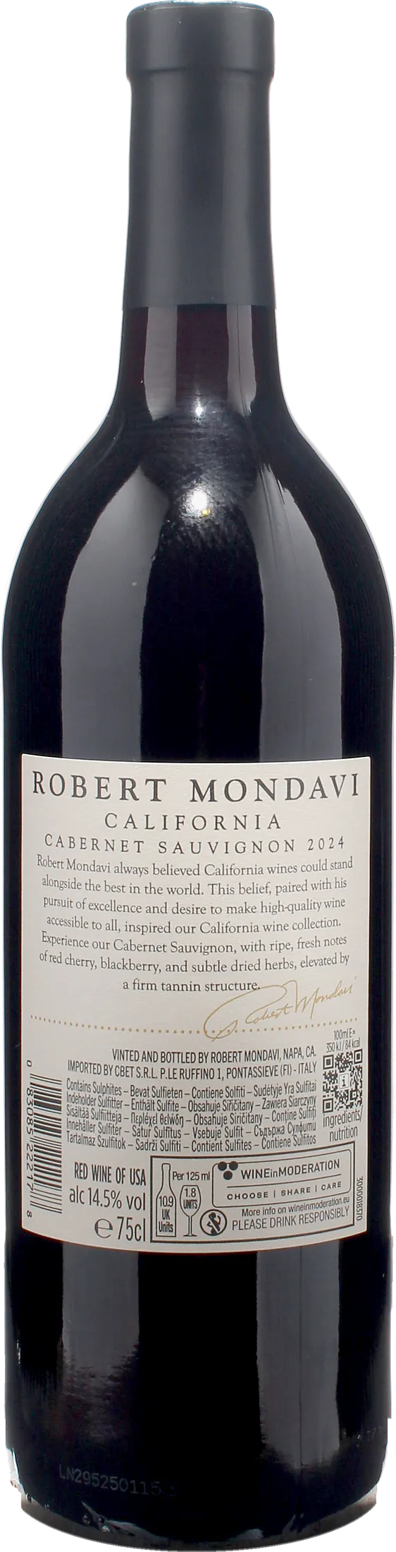 Robert Mondavi California Cabernet Sauvignon 2024