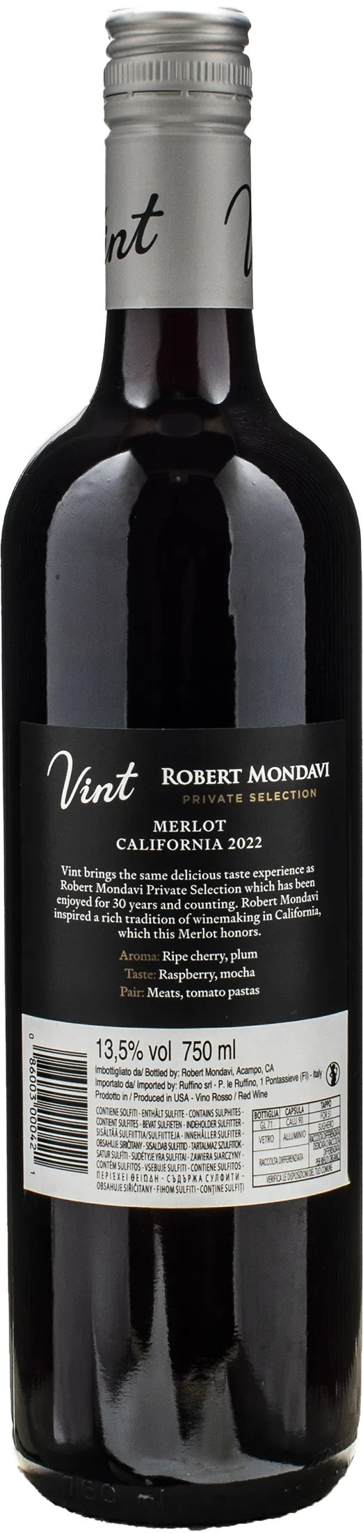 Robert Mondavi Private Selection Merlot Vint 2022