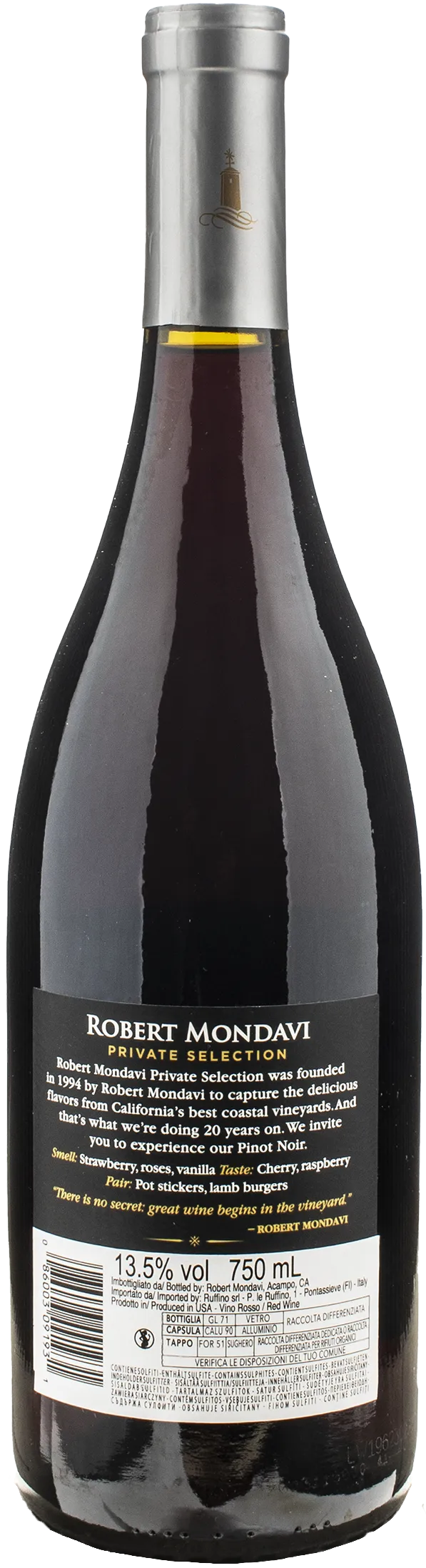 Robert Mondavi Private Selection Pinot Noir 2022