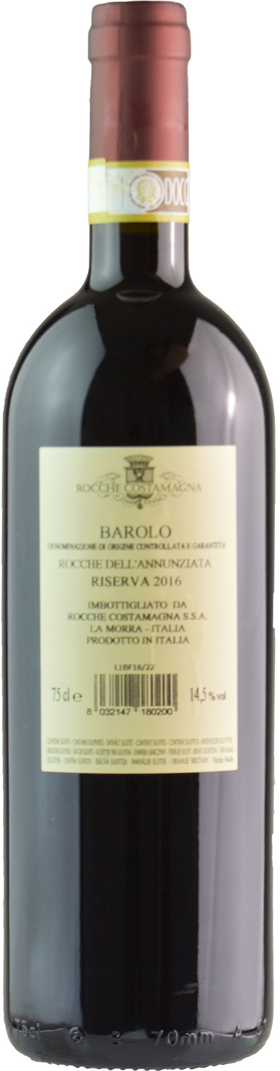 Rocche Costamagna Barolo Rocche dell'Annunziata Riserva 2016