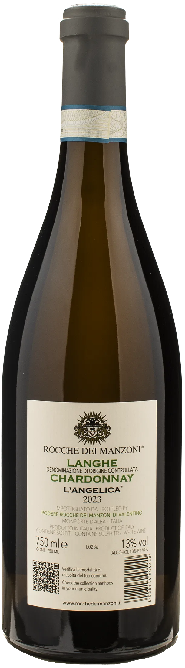 Rocche dei Manzoni Langhe Chardonnay L'Angelica 2023