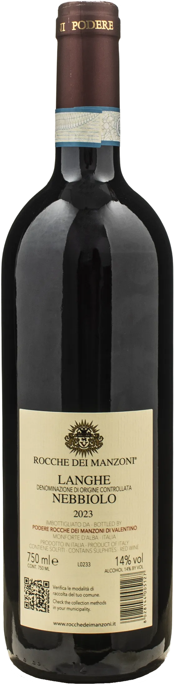 Rocche dei Manzoni Langhe Nebbiolo 2023