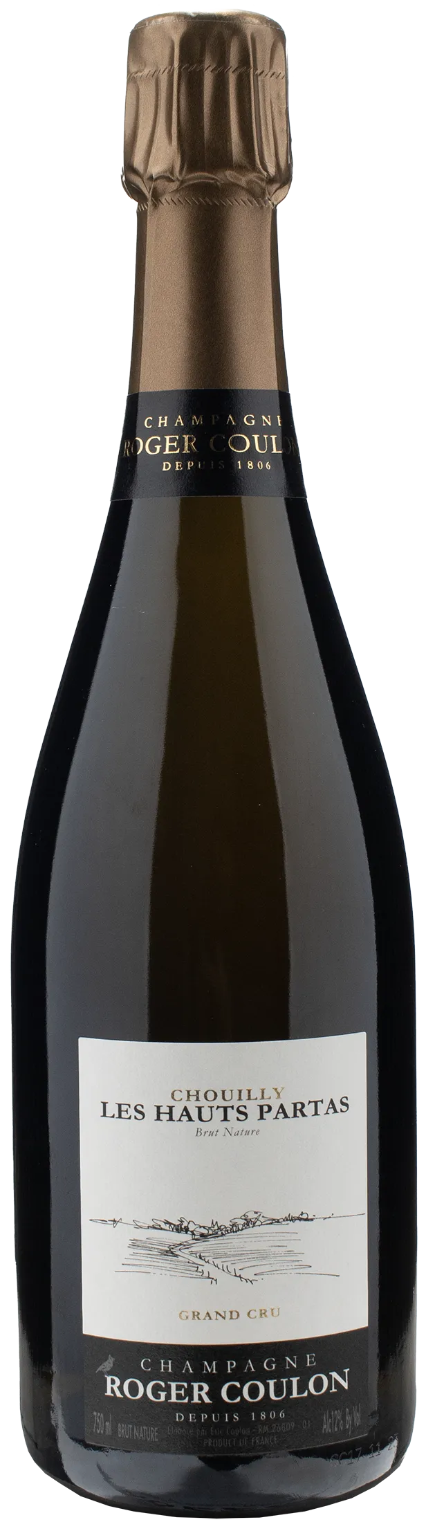 Roger Coulon Champagne Grand Cru Blanc de Blancs Chouilly Les Hauts Partas Brut Nature 2017