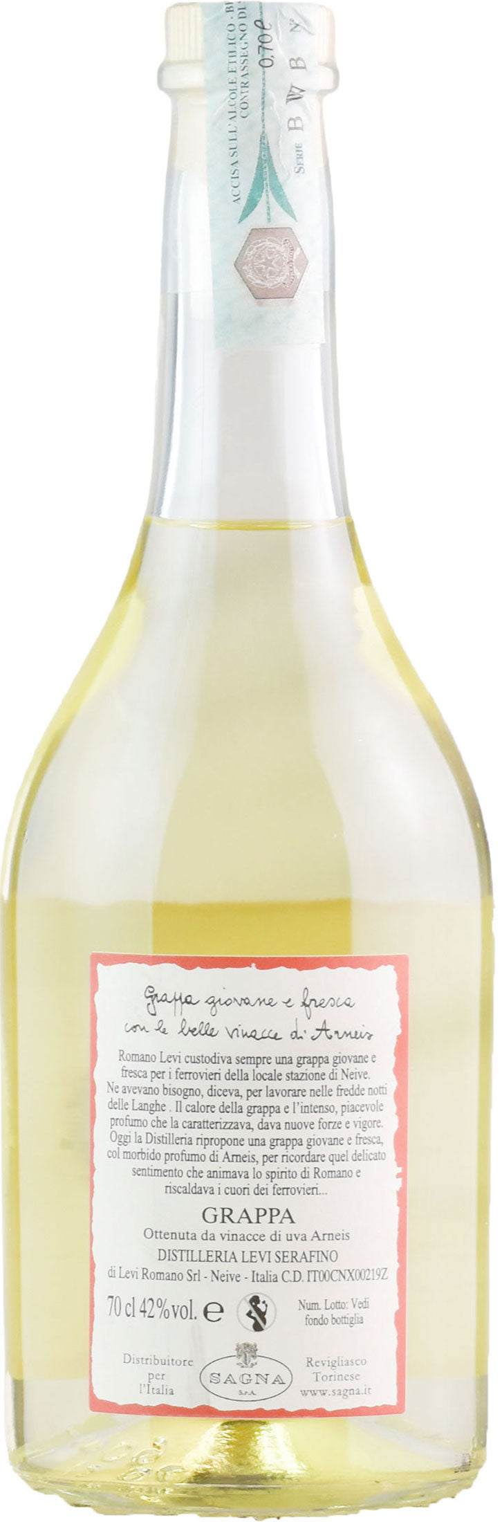 Romano Levi Grappa di Arneis 0.7L