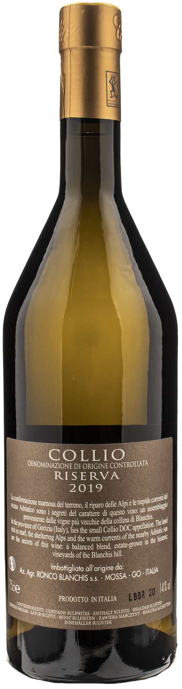 Ronco Blanchis Collio Blanc de Blanchis Riserva 2019