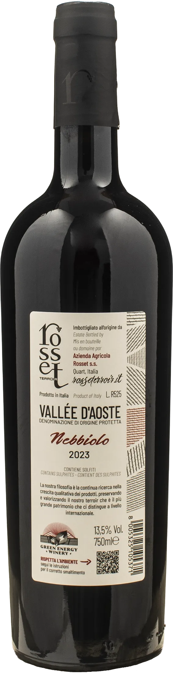 Rosset Terroir Valle d'Aosta Nebbiolo 2023