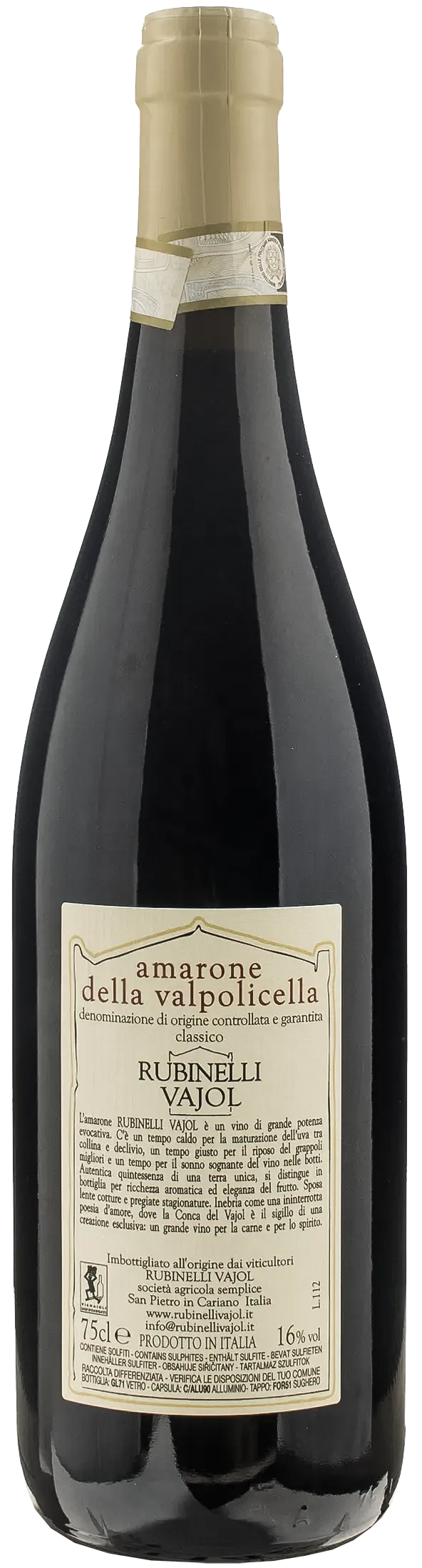Rubinelli Amarone della Valpolicella Classico 2016