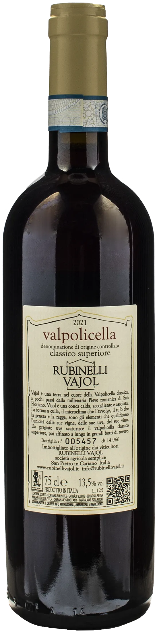 Rubinelli Vajol Valpolicella Classico Superiore 2021