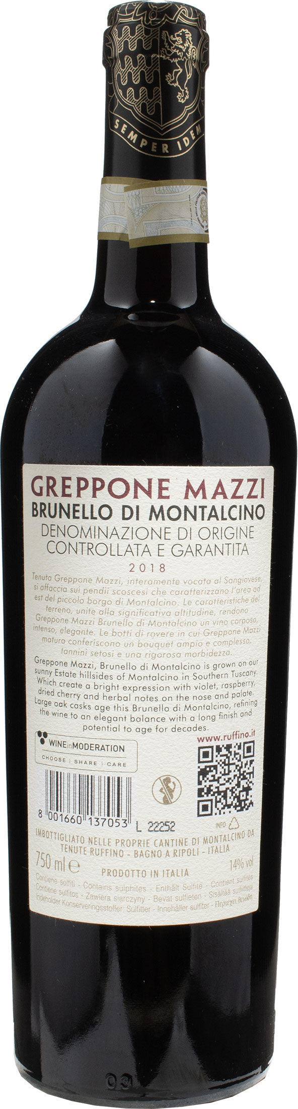 Ruffino Brunello di Montalcino Greppone Mazzi 2018