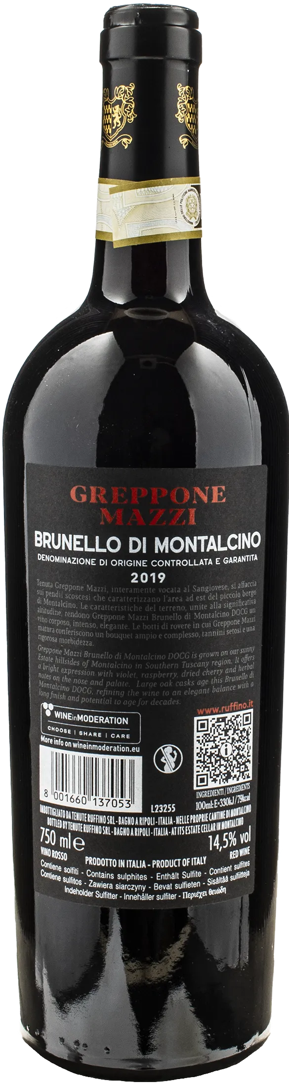 Ruffino Brunello di Montalcino Greppone Mazzi 2019